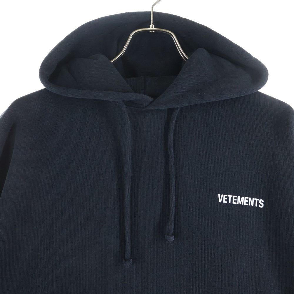VETEMENTS(ヴェトモン) Logo Hoodie UA52TR112B ロゴフーディ パーカー ブラック