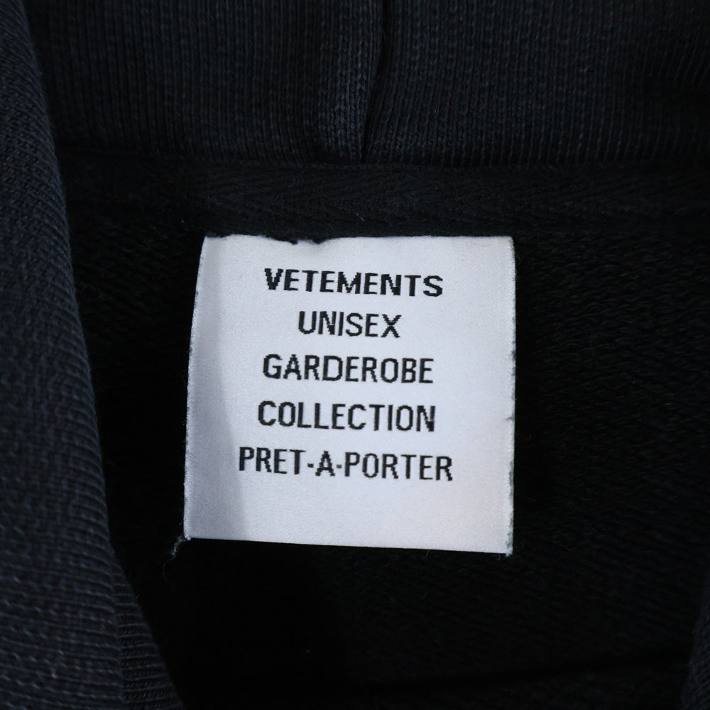 VETEMENTS(ヴェトモン) Logo Hoodie UA52TR112B ロゴフーディ パーカー ブラック