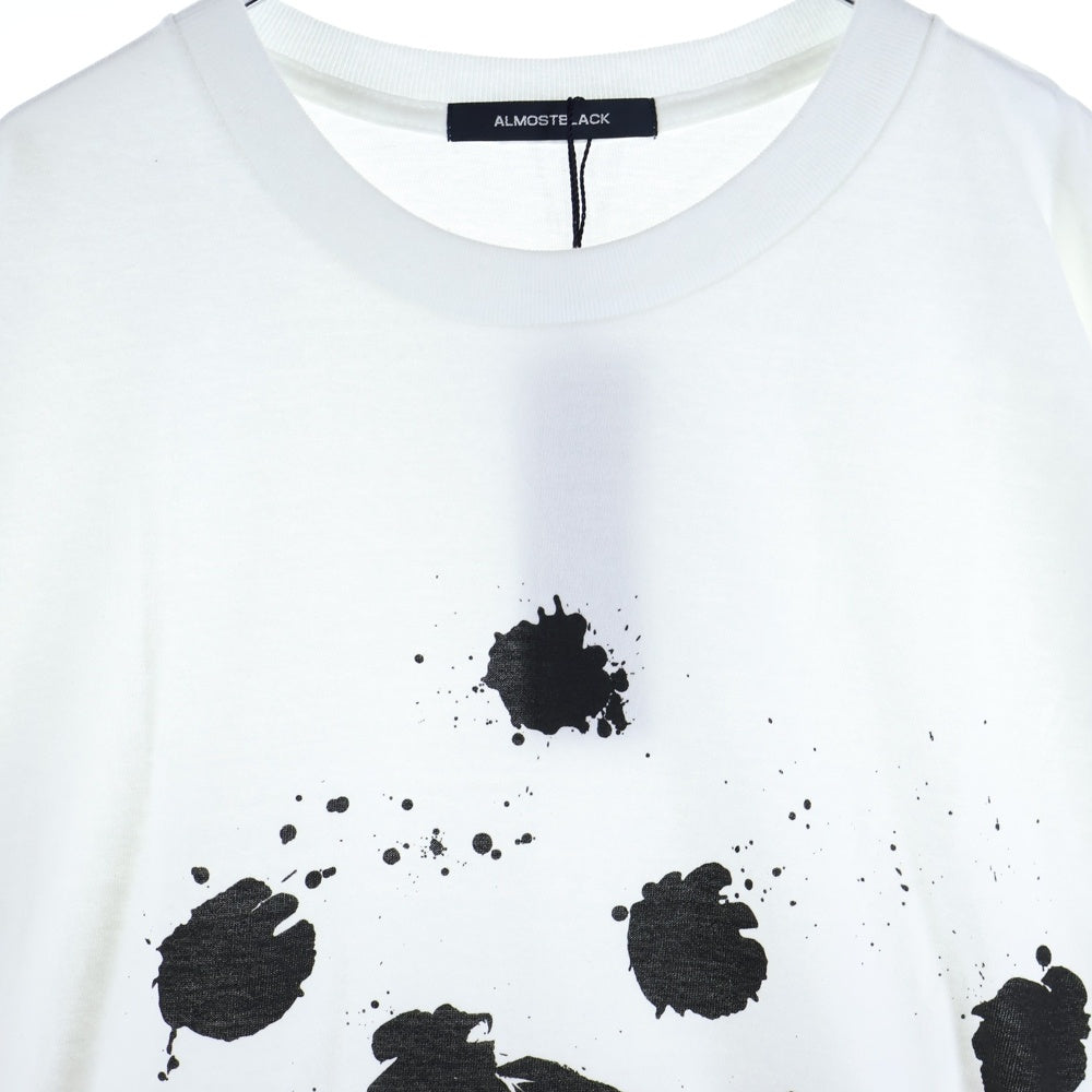 ALMOSTBLACK(オールモストブラック) 半袖Tシャツ カットソー コットン AMBYI-CS04 ホワイト