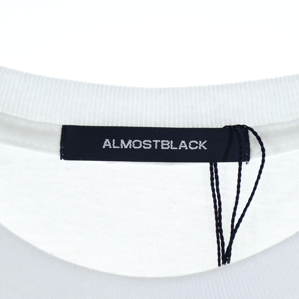 ALMOSTBLACK(オールモストブラック) 半袖Tシャツ カットソー コットン AMBYI-CS04 ホワイト