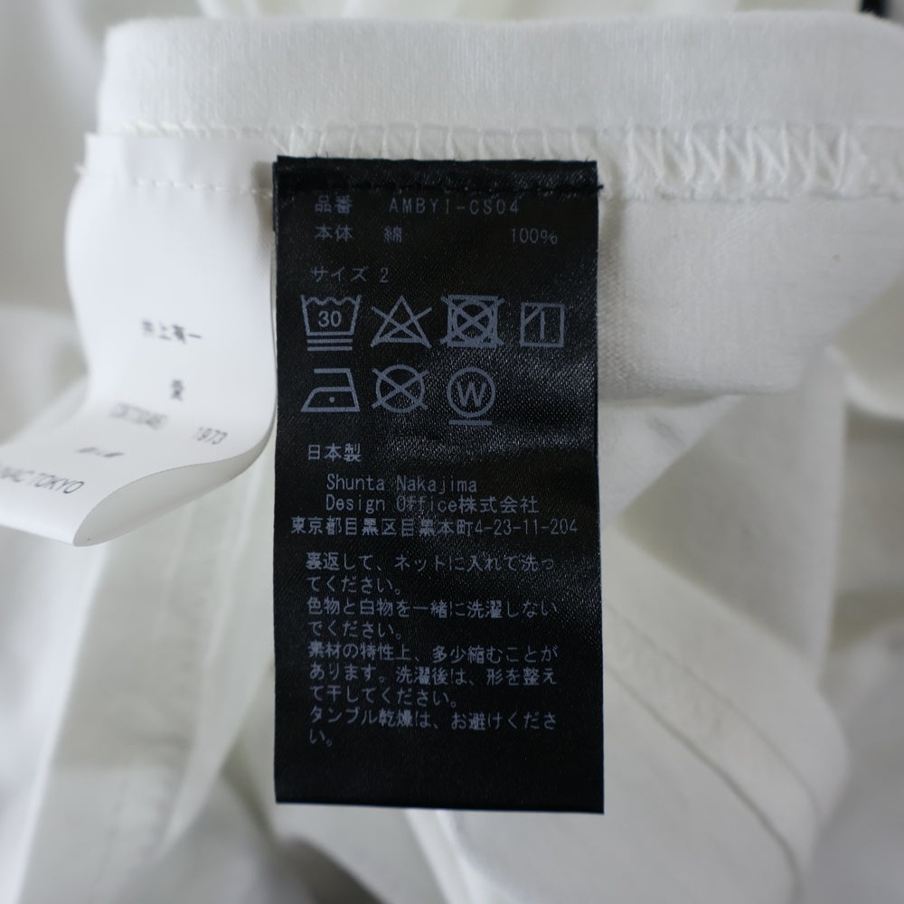 ALMOSTBLACK(オールモストブラック) 半袖Tシャツ カットソー コットン AMBYI-CS04 ホワイト