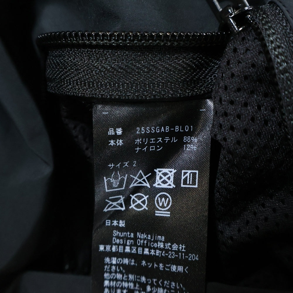 ALMOSTBLACK(オールモストブラック) WOVEN WATER-REPELLENT HOOD BLOUSON 25SSGAB-BL01 ウーブン ウォーターリペレント マウンテンパーカー ブラック