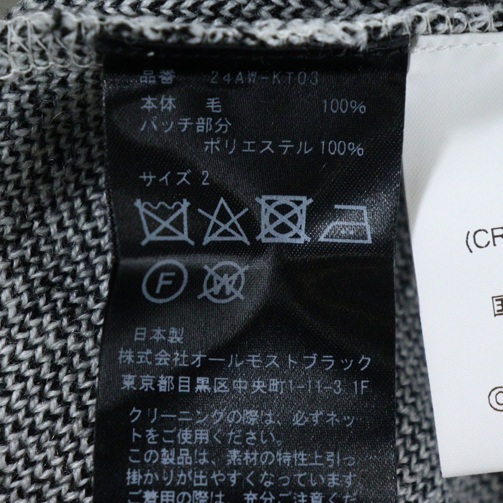 ALMOSTBLACK(オールモストブラック) 24AW-KT03 ニット ポリエステル ホワイト