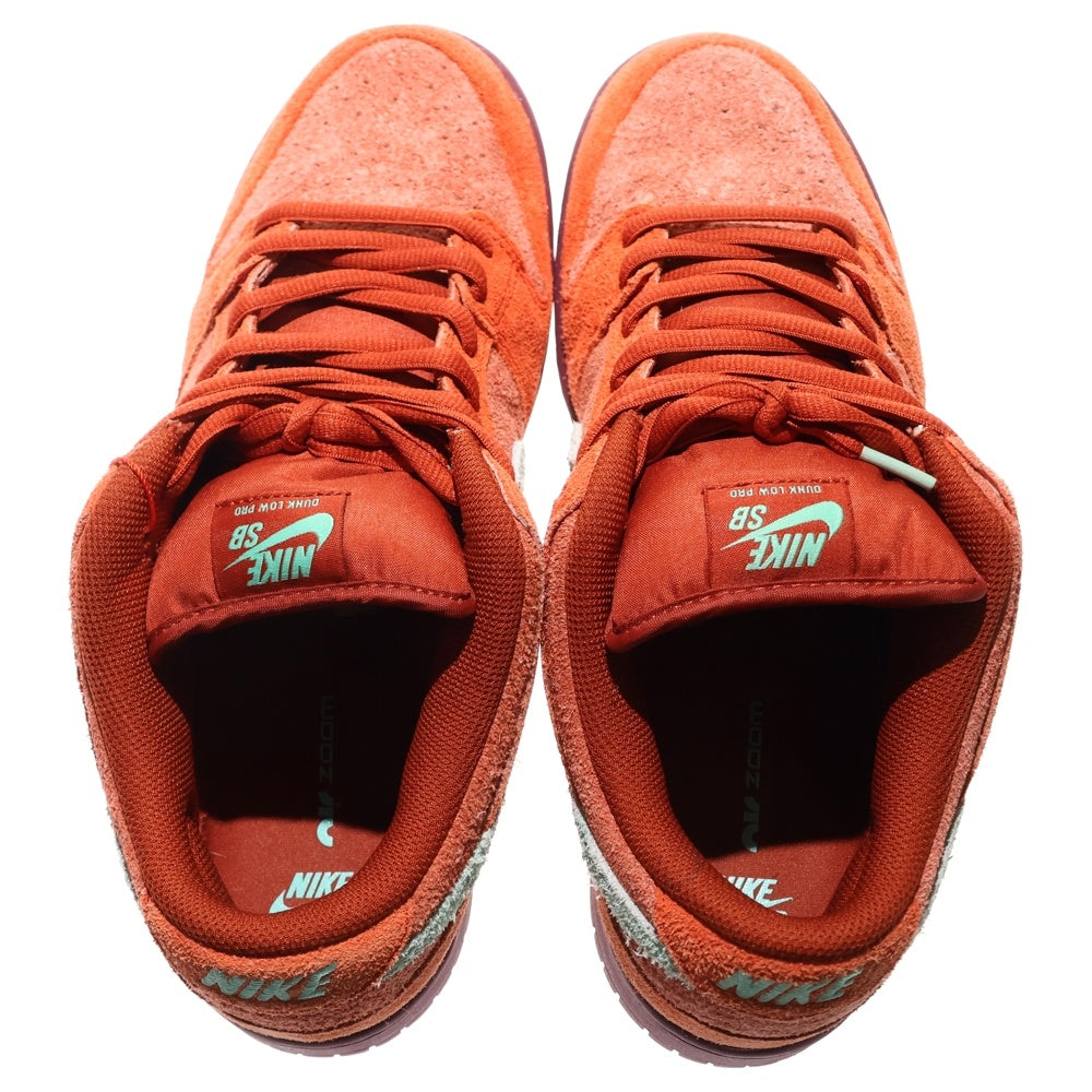 NIKE SB(ナイキエスビー) DUNK LOW PRO PRM MYSTIC RED AND ROSEWOOD DV5429-601 ダンク ロー プロ ミスティックレッド アンド ローズウッド ローカットスニーカー オレンジ US12/30.0cm