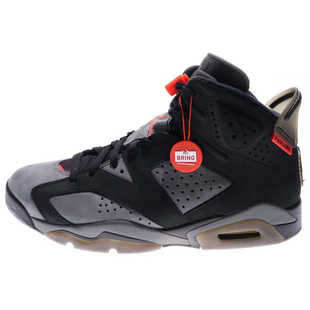 NIKE(ナイキ) ×PARIS SAINT GERMAIN AIR JORDAN 6 RETRO INFRARED CK1229-001 パリサンジェルマン エアジョーダン6 ハイカットスニーカー ブラック/グレー US10/28.0cm