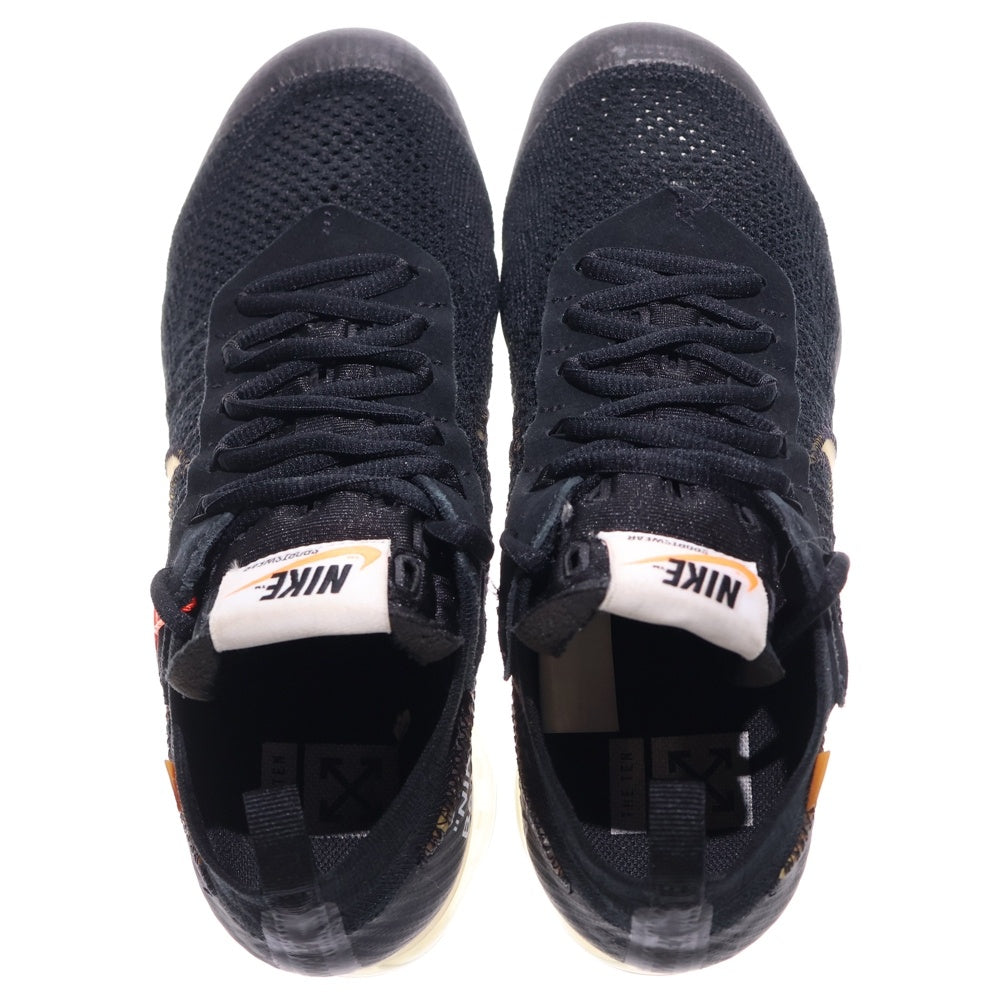 NIKE(ナイキ) ×OFF-WHITE THE 10 AIR VAPORMAX FK AA3831-002 ×オフホワイト ザテン エアヴェイパーマックス フライニット ローカットスニーカー US9/27.0cm ブラック