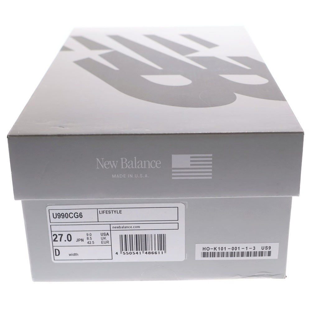 New Balance(ニューバランス) ×Comme Des GARCONS HOMME 990V6 U990CG6 コムデギャルソンオム メッシュ ローカットスニーカー US9/27.0cm ブラック