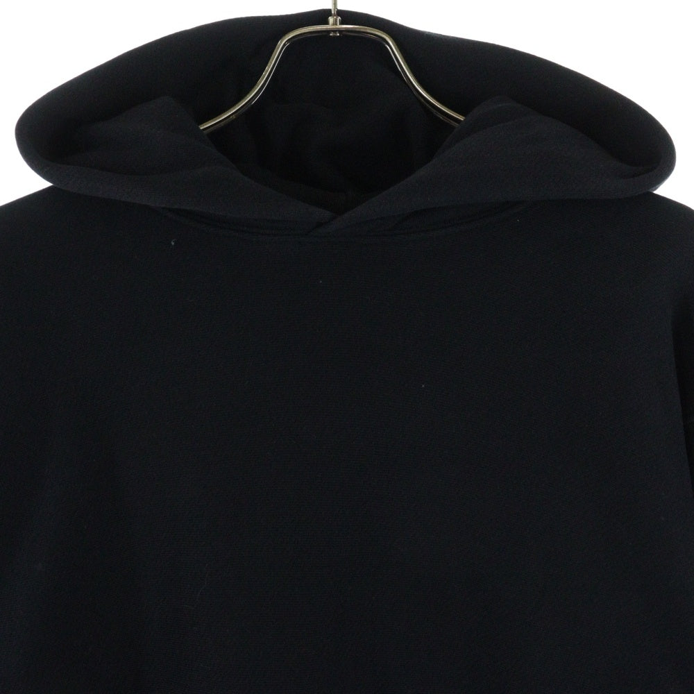 LES TIEN(レスティエン) CROPPED HOODIE クロップドフーディー プルオーバーパーカー ブラック
