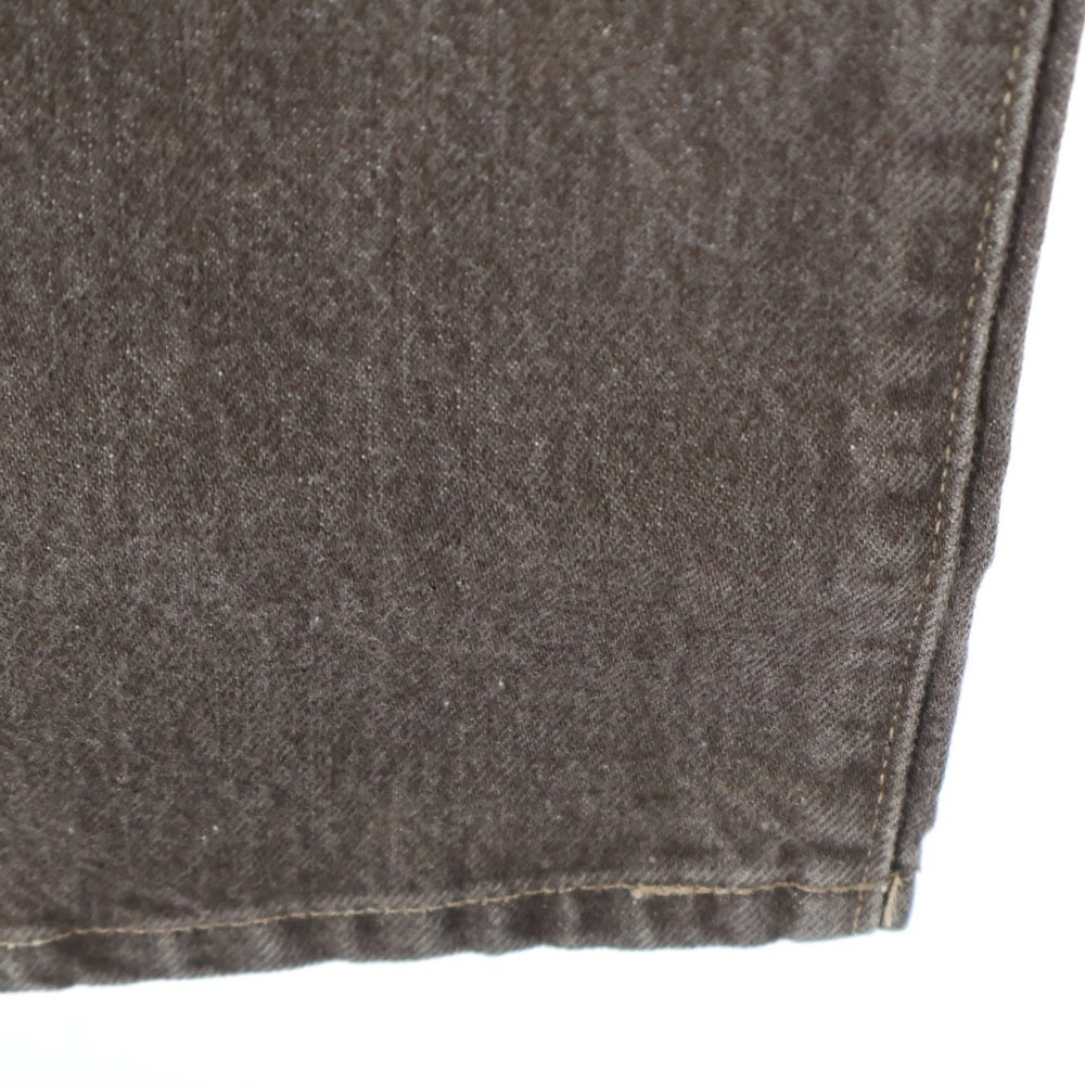 RRL(ダブルアールエル) USA製 ボタンフライ ストレート デニムパンツ ジーンズ ブラウン R001