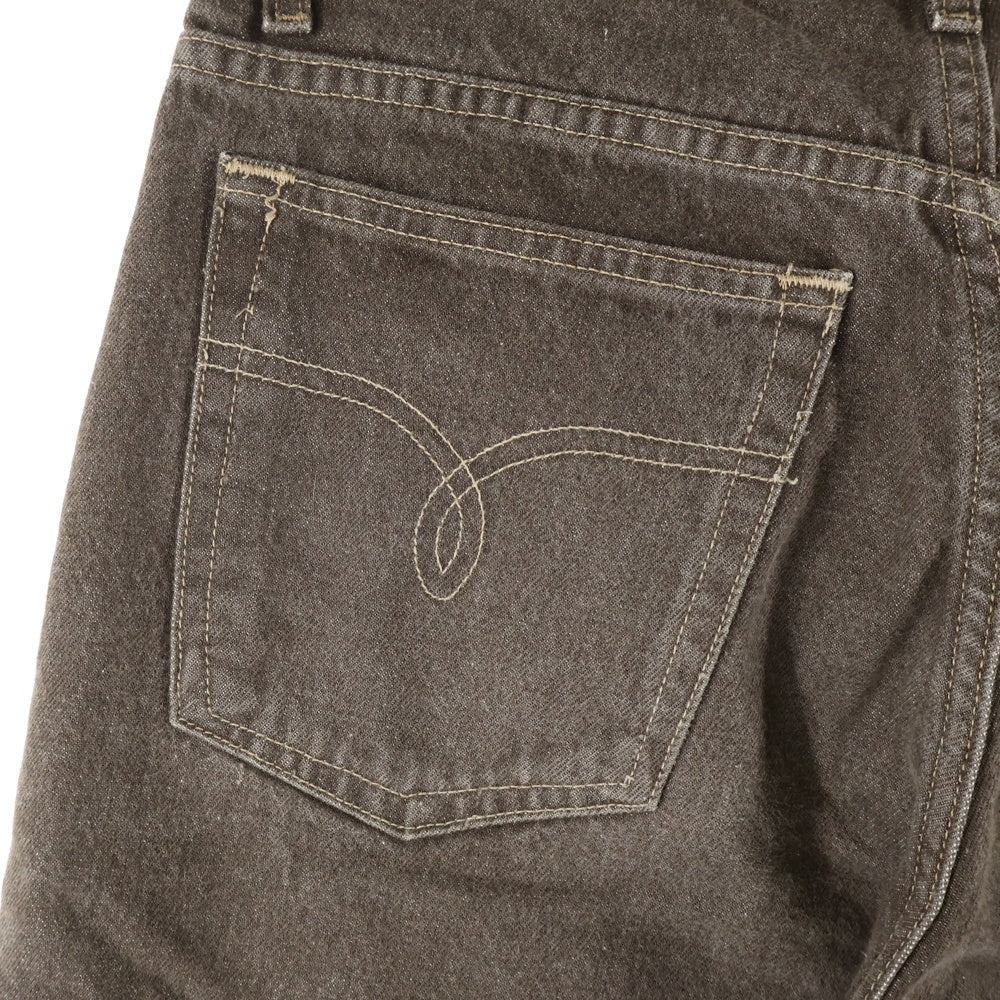 RRL(ダブルアールエル) USA製 ボタンフライ ストレート デニムパンツ ジーンズ ブラウン R001