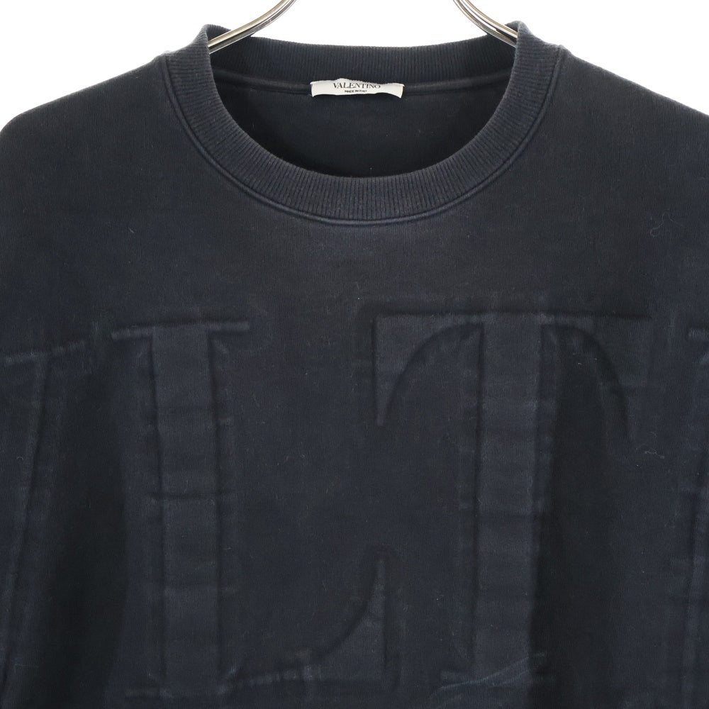 VALENTINO(ヴァレンティノ) フロント3Dロゴクルーネックスウェット トレーナー UV0MF16J6YF ブラック