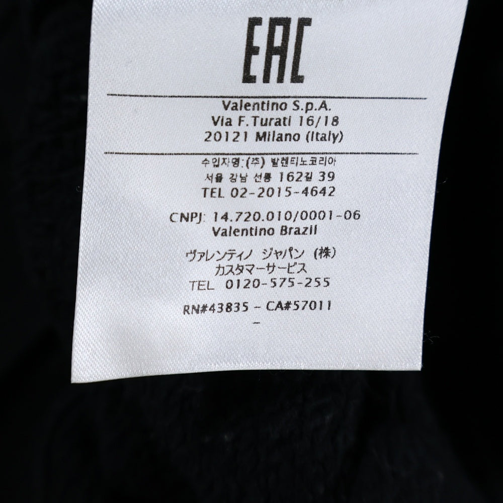 VALENTINO(ヴァレンティノ) フロント3Dロゴクルーネックスウェット トレーナー UV0MF16J6YF ブラック