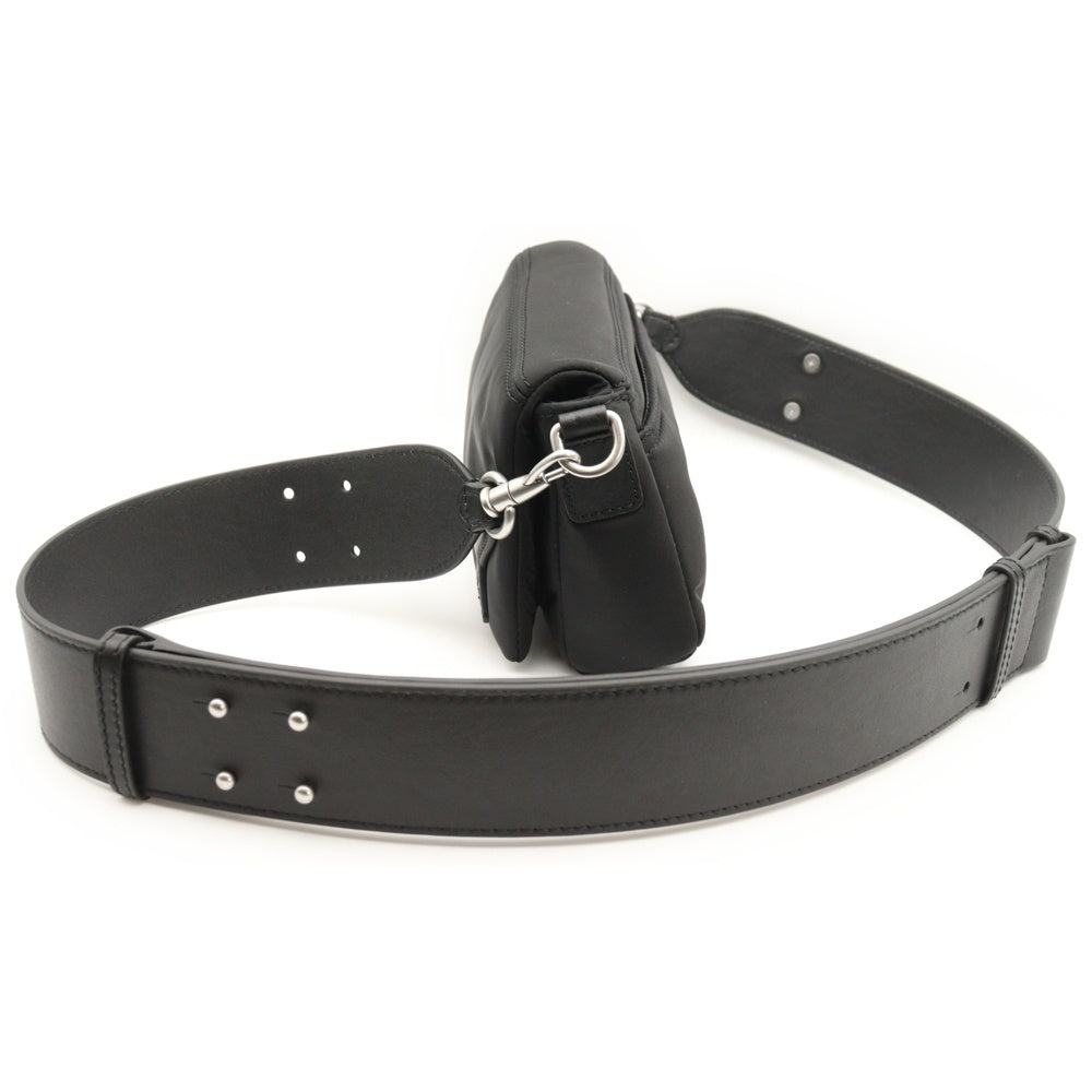 ami paris(アミパリス) 25AW Mardel Bag ULL710-AW0001-001 ナイロン フロントロゴワッペン ショルダーバッグ ブラック