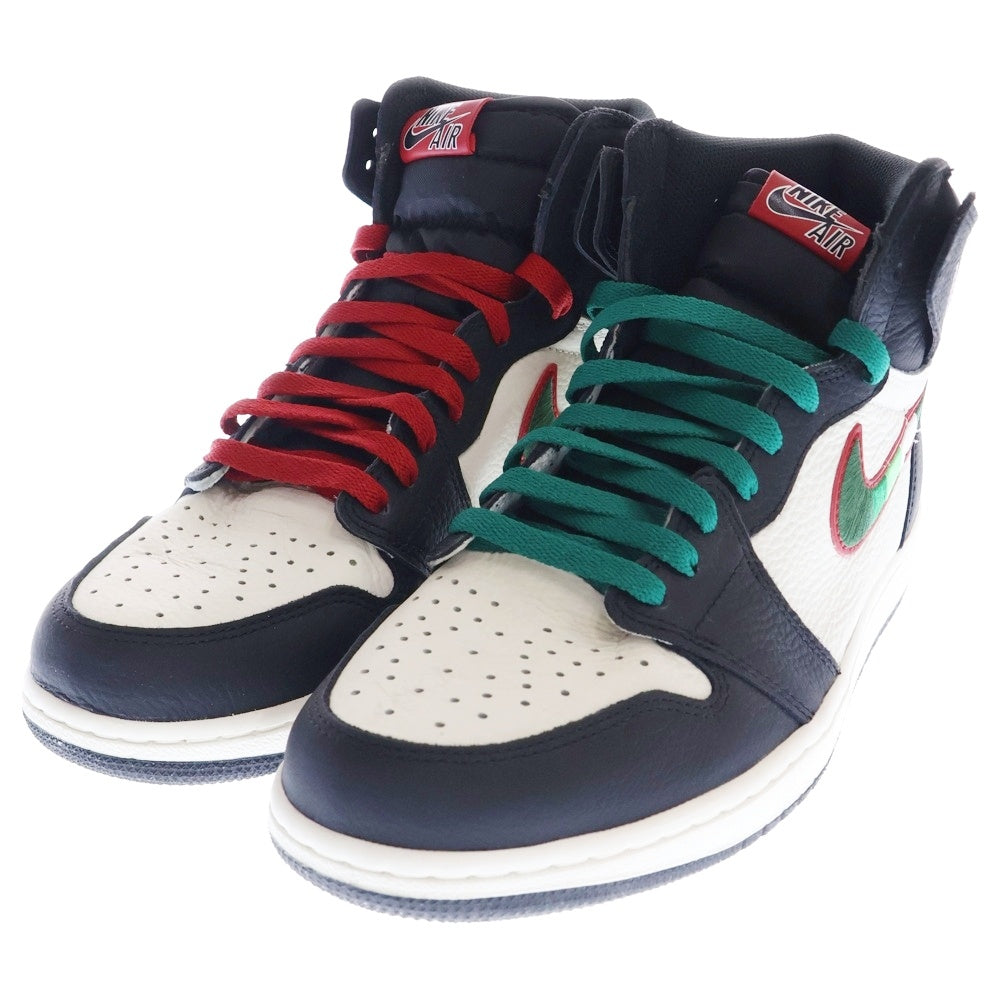 NIKE(ナイキ) AIR JORDAN 1 RETRO HIGH OG SPORTS ILLUSTRATED 555088-015 エアジョーダン1 レトロ スポーツイラストレイテッド ハイカットスニーカー US10.5/28.5cm ブラック