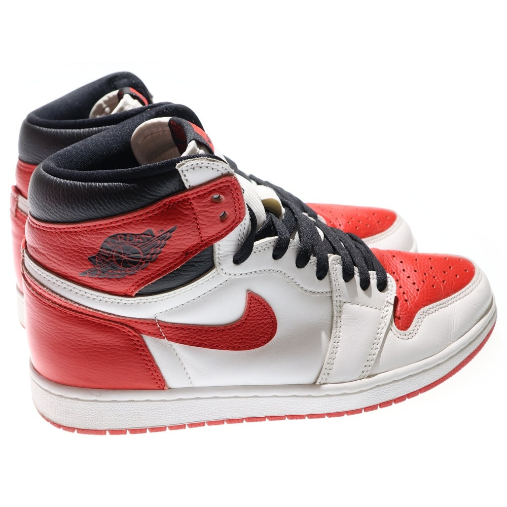 NIKE(ナイキ) AIR JORDAN 1 HIGH OG HERITAGE 555088-161 エアジョーダン 1 ヘリテージ ハイカットスニーカー US10.5/28.5cm ホワイト/レッド
