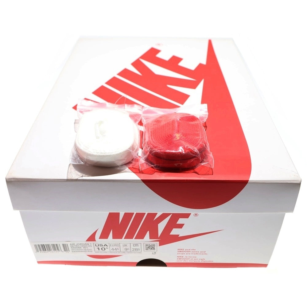 NIKE(ナイキ) AIR JORDAN 1 HIGH OG HERITAGE 555088-161 エアジョーダン 1 ヘリテージ ハイカットスニーカー US10.5/28.5cm ホワイト/レッド