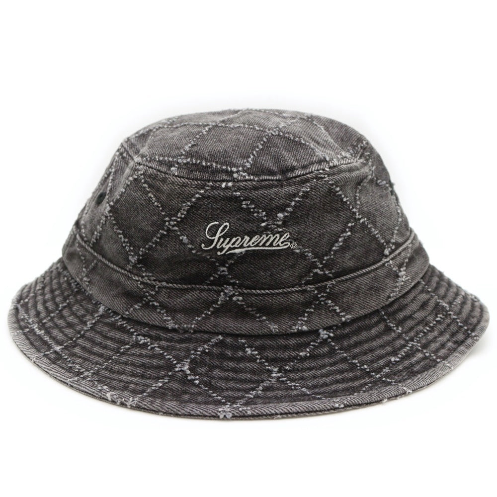 SUPREME(シュプリーム) 23AW Punched Denim Crusher パンチド デニム クラッシャー バケットハット グレー