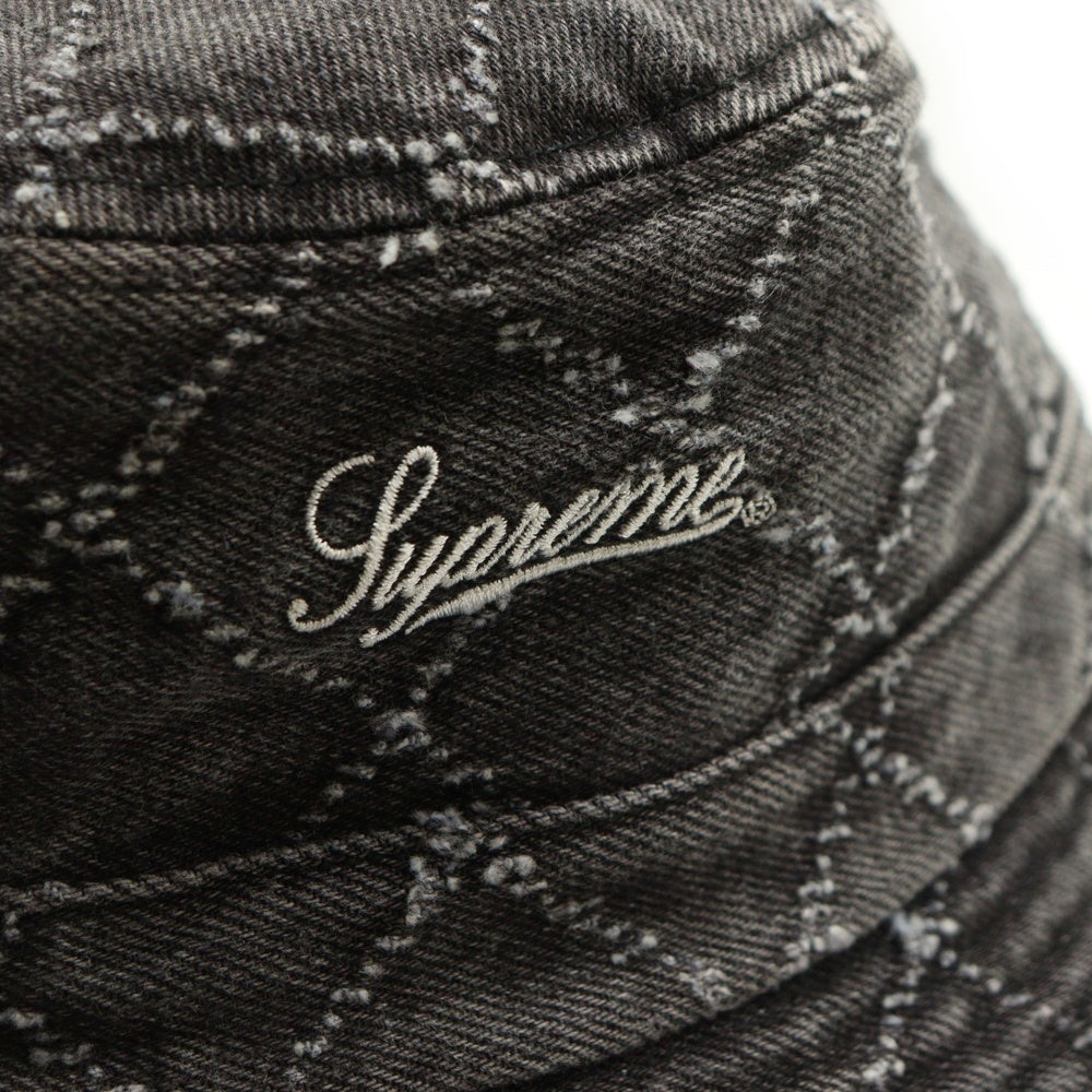 SUPREME(シュプリーム) 23AW Punched Denim Crusher パンチド デニム クラッシャー バケットハット グレー