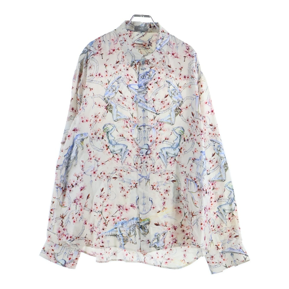 DIOR(ディオール) 19AW ×Hajime Sorayama Sexy Robot Silk Shirt 933C526A4632 ×空山基 セクシーロボット 総柄シルク長袖シャツ マルチ