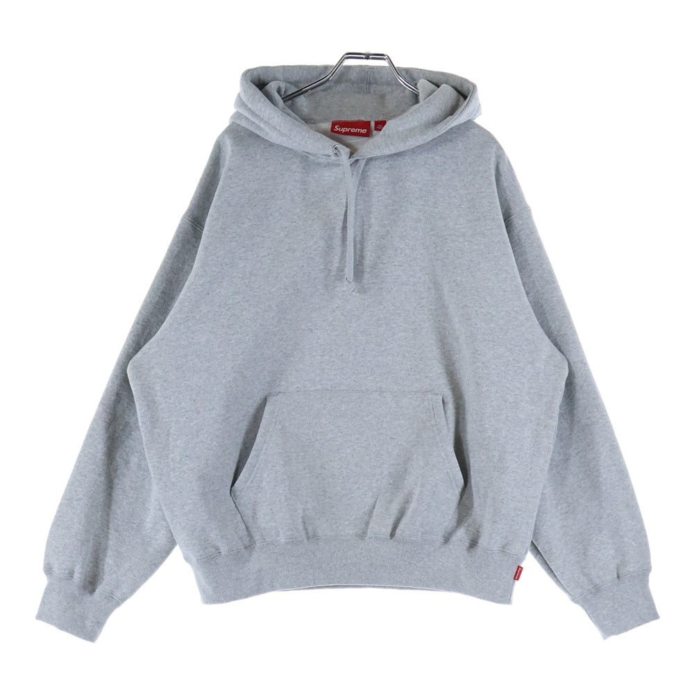 SUPREME(シュプリーム) 25AW atin Applique Hooded Sweatshirt サテン アップリケ フード スウェットシャツ プルオーバーパーカー グレー