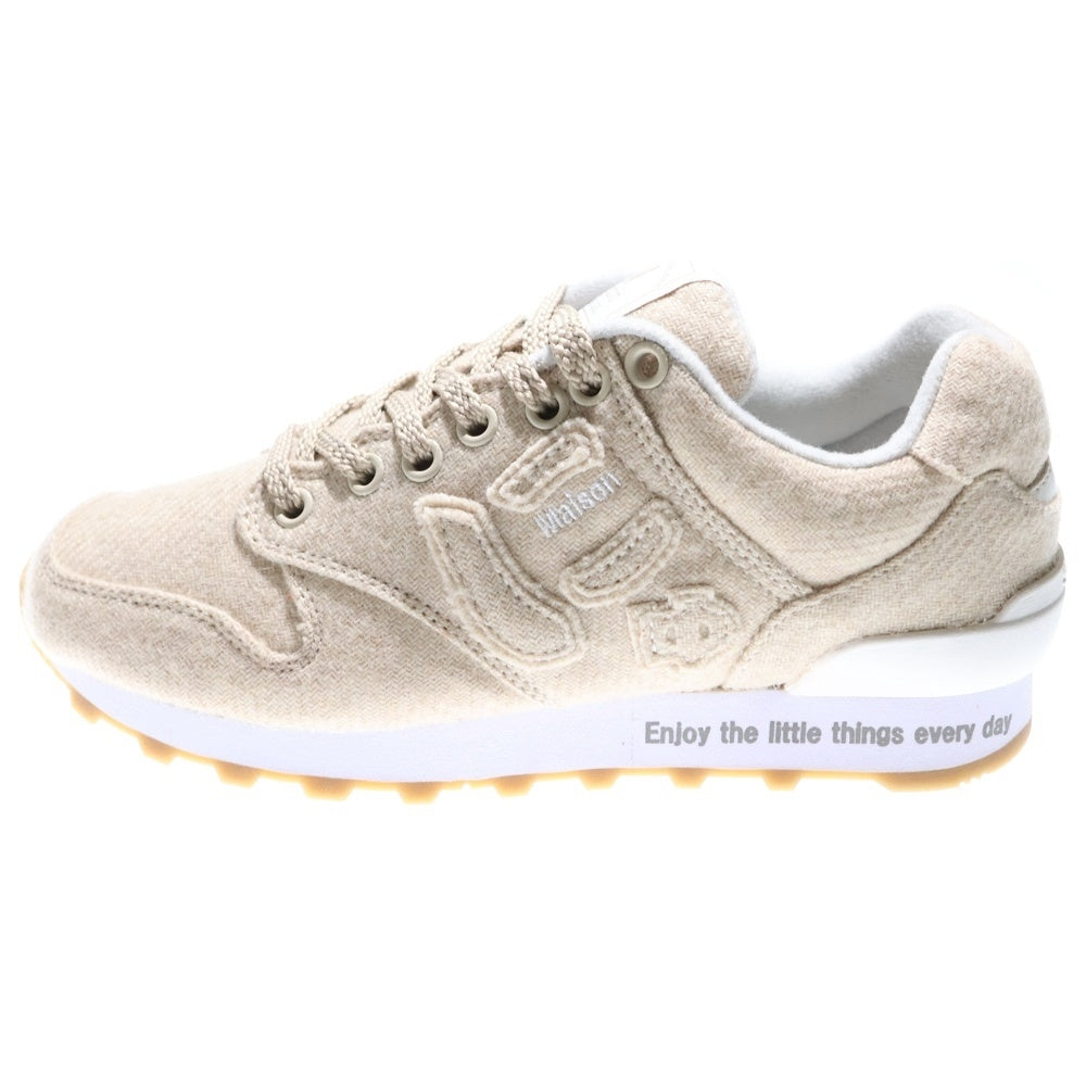 Sangacio(サンガッチョ) ×Wako'sRoom ワコズルーム にゅ~ず ローカットスニーカー US4.5/22.5cm ベージュ レディース