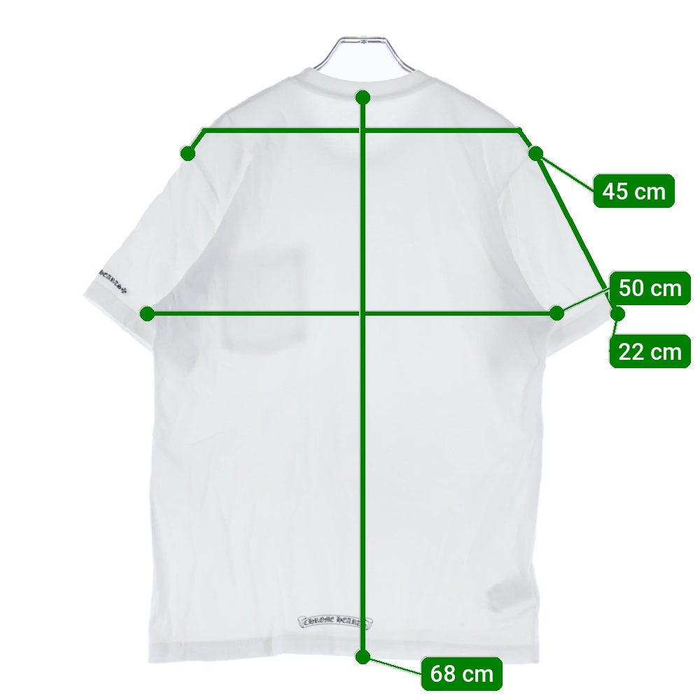 CHROME HEARTS(クロムハーツ) CH T-SHRT 1 ネックロゴプリント クルーネック 半袖Tシャツ カットソー ホワイト