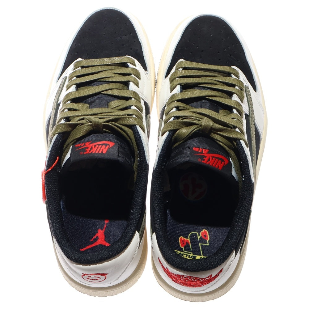 NIKE(ナイキ) ×TRAVIS SCOTT WMNS AIR JORDAN 1 LOW OG OLIVE トラヴィススコット ウィメンズ エアジョーダン1 ローカットスニーカー US7.5/24.5cm レディース DZ4137-106