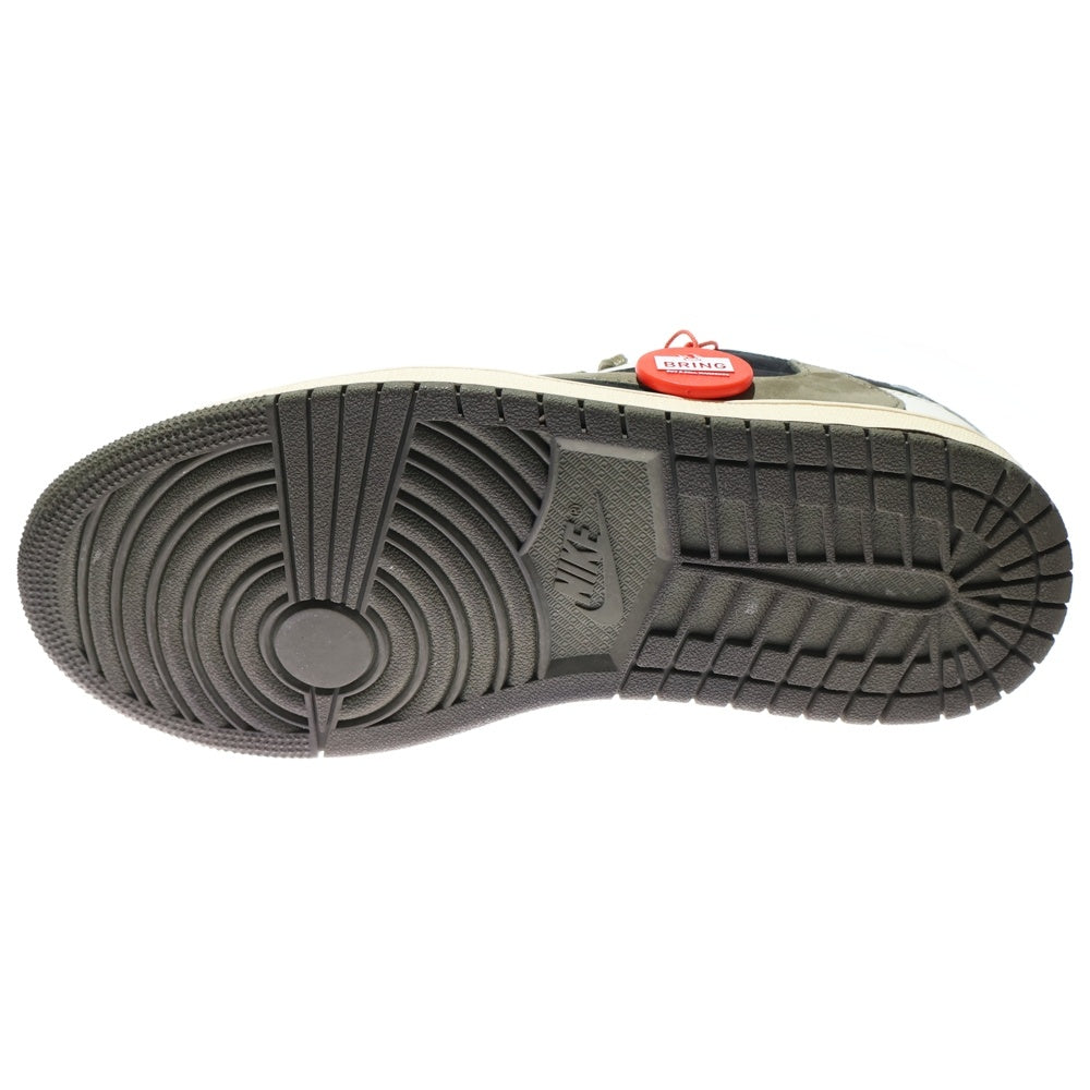 NIKE(ナイキ) ×TRAVIS SCOTT WMNS AIR JORDAN 1 LOW OG OLIVE トラヴィススコット ウィメンズ エアジョーダン1 ローカットスニーカー US7.5/24.5cm レディース DZ4137-106