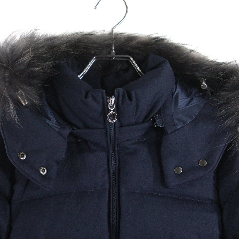 TATRAS(タトラス) LAVIANA ラクーンファージップアップ ダウンコート ネイビー レディース LTA20A4571