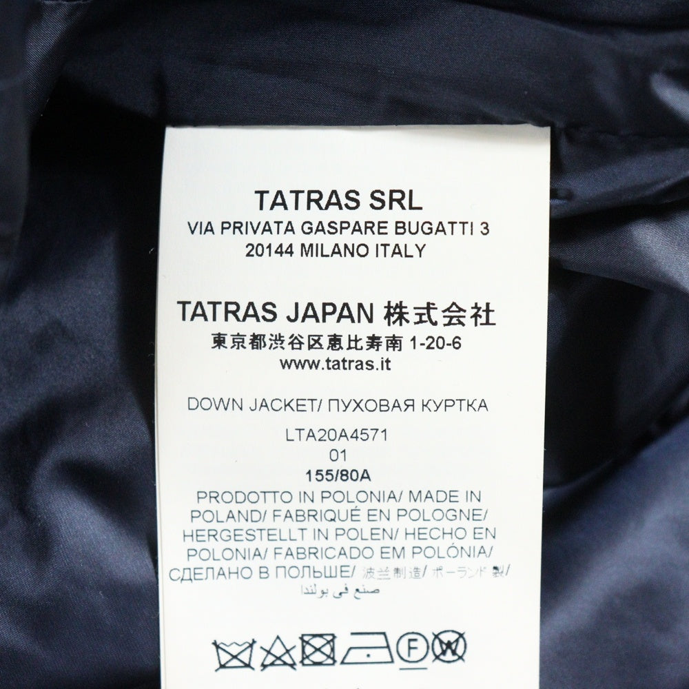TATRAS(タトラス) LAVIANA ラクーンファージップアップ ダウンコート ネイビー レディース LTA20A4571