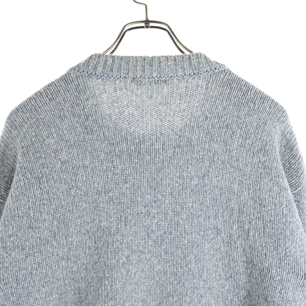 BALMAIN(バルマン) ロゴ ウール クルーネックニットセーター グレー KD000K027