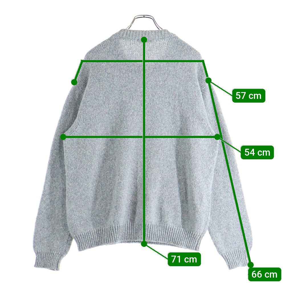 BALMAIN(バルマン) ロゴ ウール クルーネックニットセーター グレー KD000K027