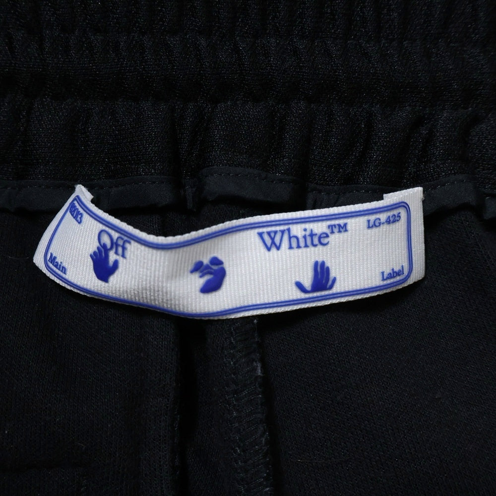 OFF-WHITE(オフホワイト) ロゴ刺繍 トラック ロングパンツ ブラック OMCJ002F21FAB001