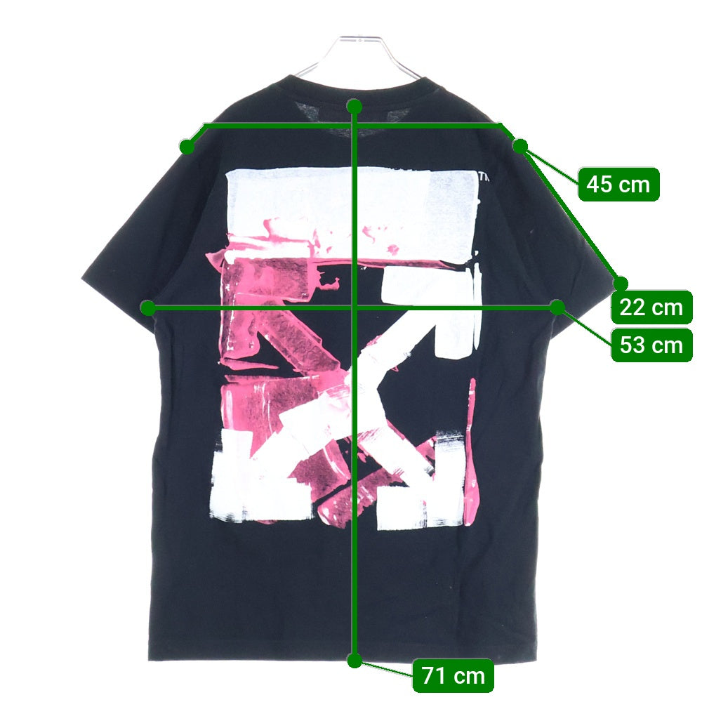 OFF-WHITE(オフホワイト) バッグロゴプリント 半袖Tシャツカットソー コットン OMAA027F21JER017 ブラック