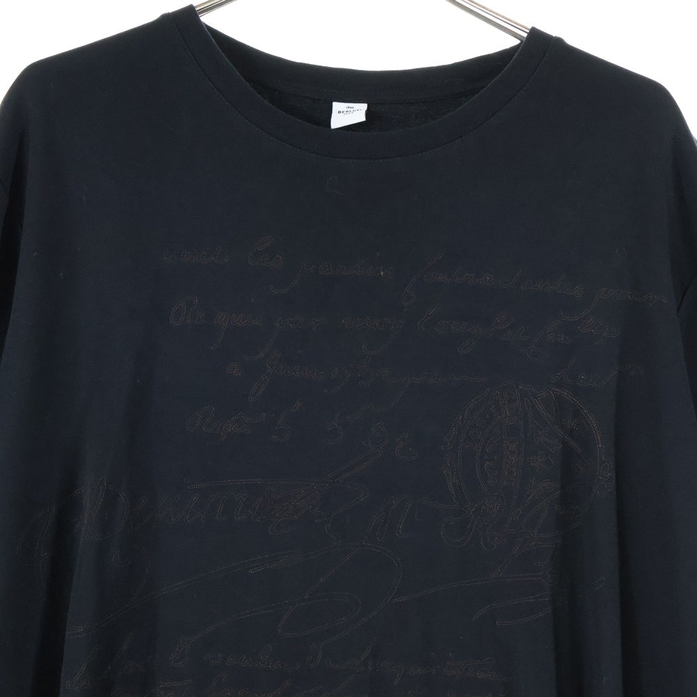 Berluti(ベルルッティ) スクリット 刺繍 長袖カットソー R29JRL121JAEK ブラック