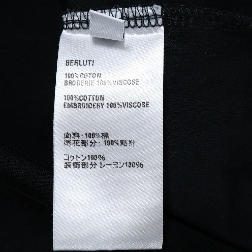 Berluti(ベルルッティ) スクリット 刺繍 長袖カットソー R29JRL121JAEK ブラック