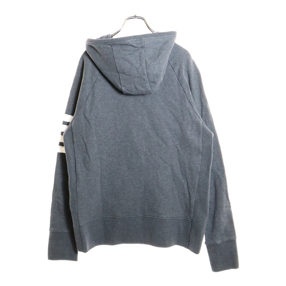 THOM BROWNE(トムブラウン) 4BAR コットン MJT022H-00535-025 ジップアップパーカー シルバー金具 グレー