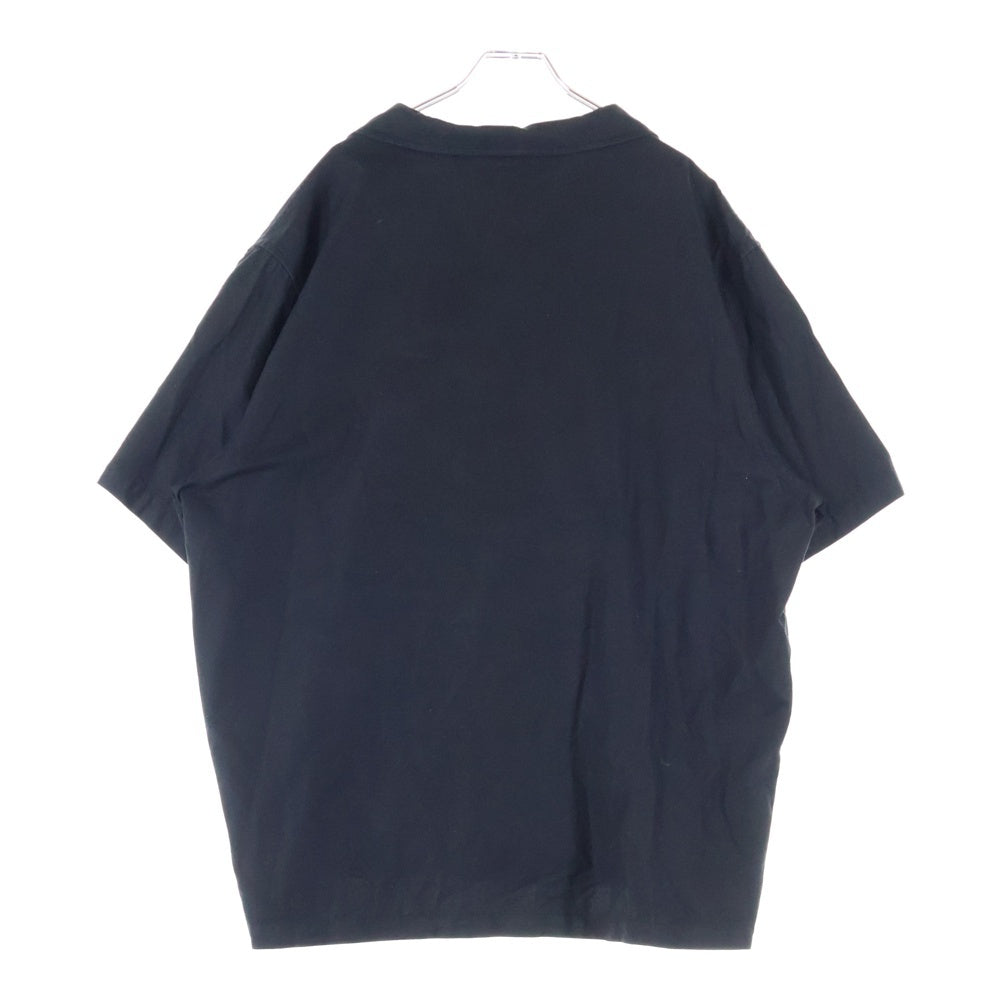 KITH(キス) 25SS フロントロゴ刺繍 コットン 半袖シャツ ブラック