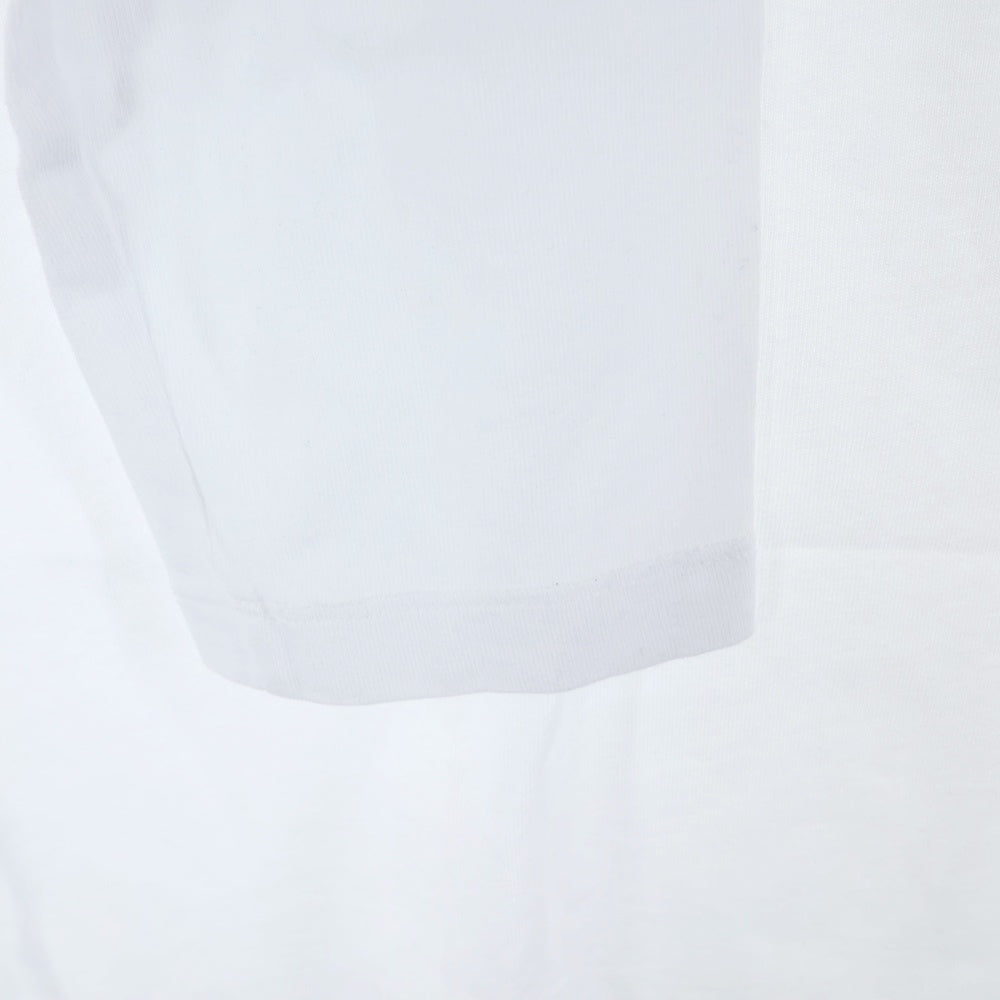 MONCLER(モンクレール) 21SS ロゴプリント コットン ロングスリーブ クルーネックTシャツ ホワイト