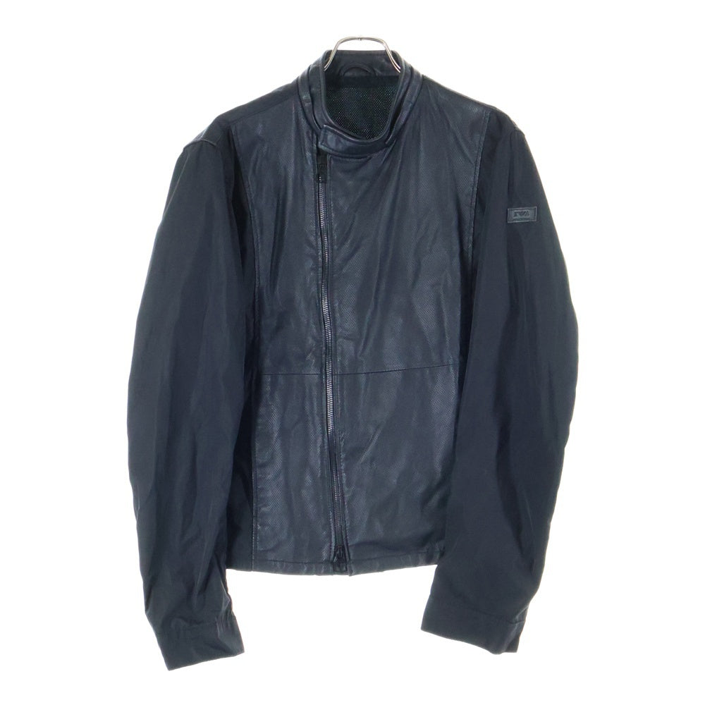 EMPORIO ARMANI(エンポリオアルマーニ) ナイロン フロントメッシュ ジップアップジャケット ブラック