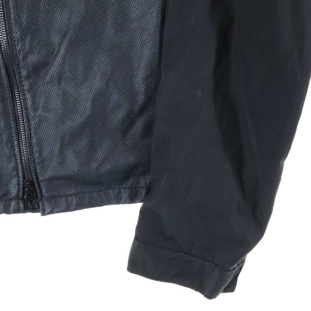 EMPORIO ARMANI(エンポリオアルマーニ) ナイロン フロントメッシュ ジップアップジャケット ブラック