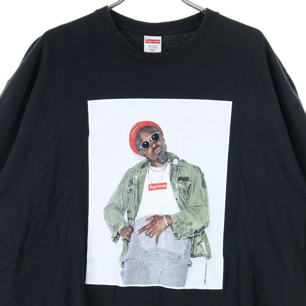 SUPREME(シュプリーム) 22AW Andre 3000 Tee アンドレ 3000 プリント クルーネック 半袖Tシャツ カットソー ブラック
