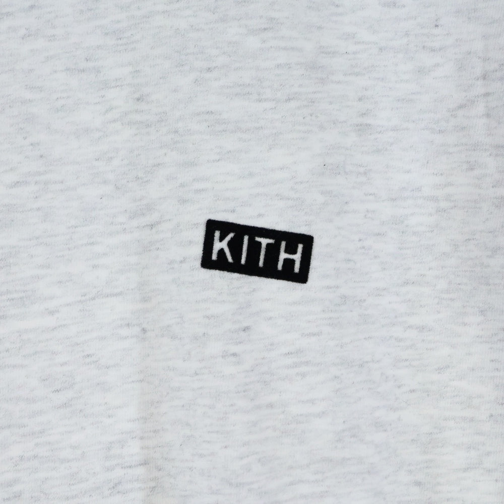KITH(キス) フロントロゴワッペン コットン ロングスリーブ クルーネックTシャツ グレー