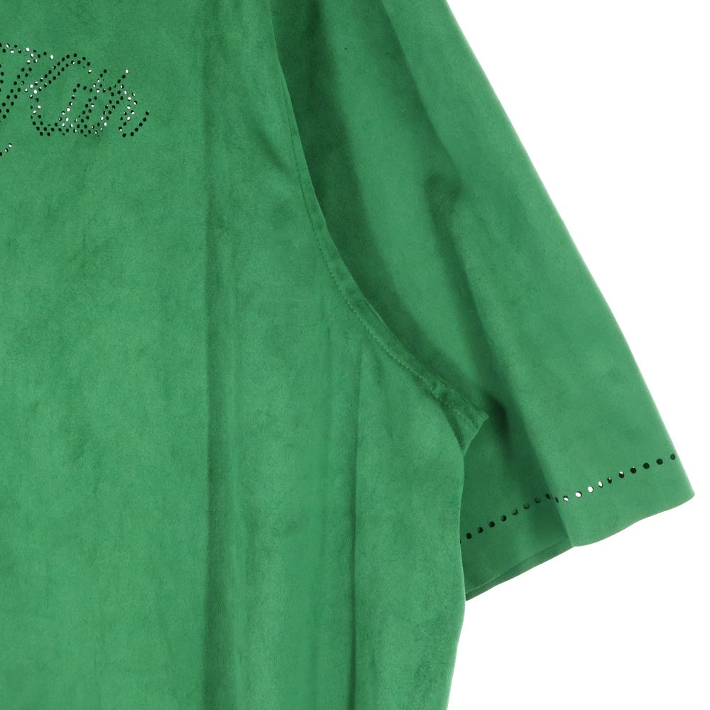 KITH(キス) 25SS ロゴ入り マイクロスウェード 半袖シャツ グリーン