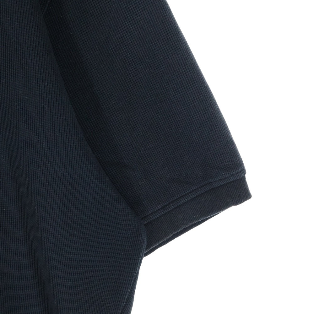 KITH(キス) 25SS パイル生地 ヘンリーネック 半袖Tシャツ ブラック