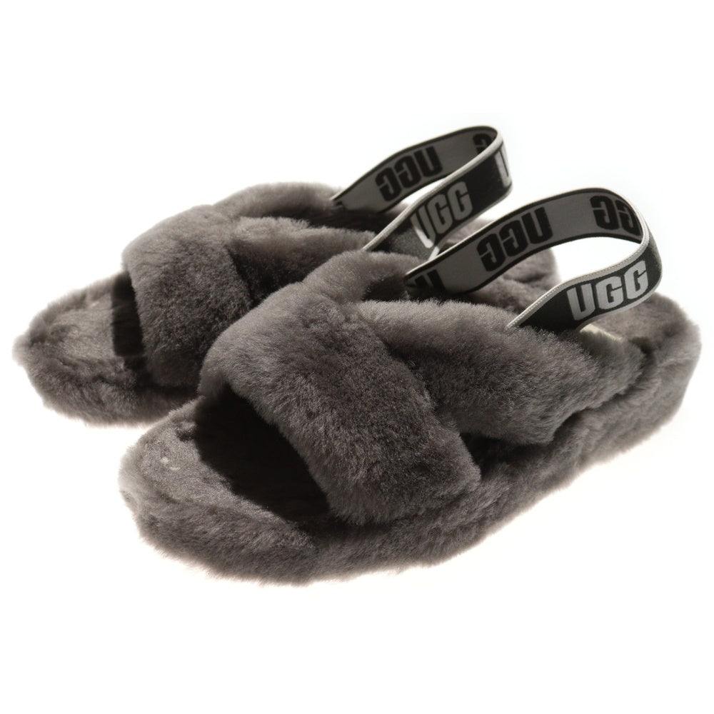 UGG(アグ) WMNS Fab Year ファブイヤー ファーサンダル グレー レディース