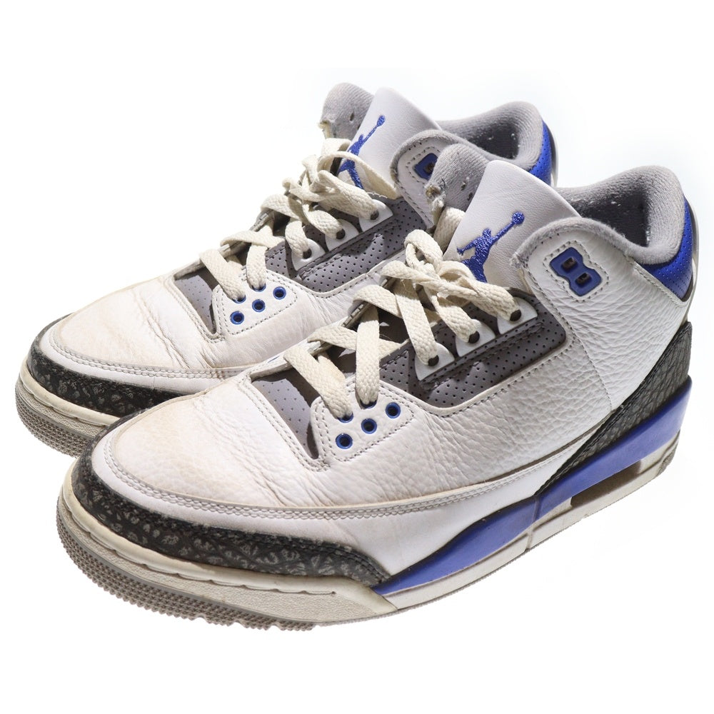 NIKE(ナイキ) AIR JORDAN 3 RETRO RACER BLUE CT8532-145 エアジョーダン3 レトロ レーサー ブルー ハイカットスニーカー US7.5/25.5cm ホワイト/ブルー