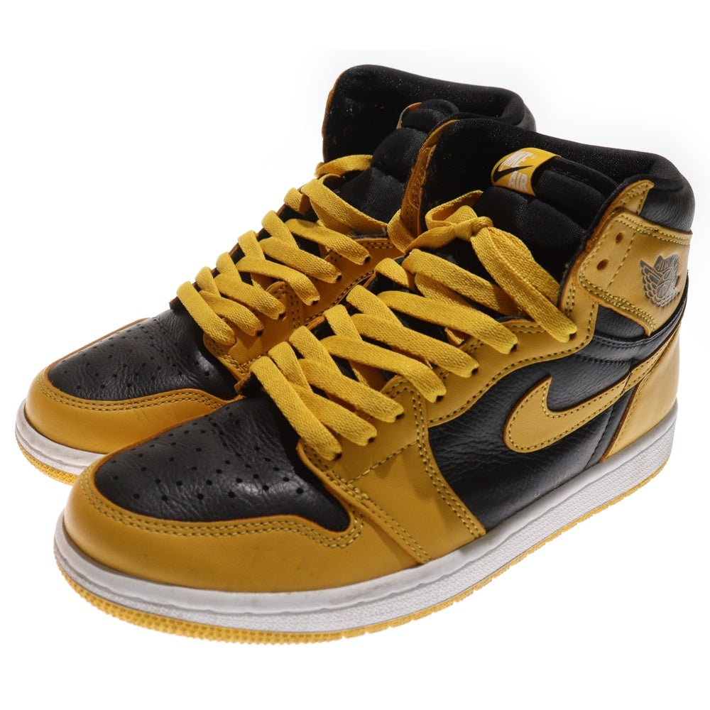 NIKE(ナイキ) AIR JORDAN1 RETRO HIGH OG POLLEN 555088-701 エアジョーダン 1 レトロ パラン ハイカットスニーカー US7.5/25.5cm ブラック/イエロー
