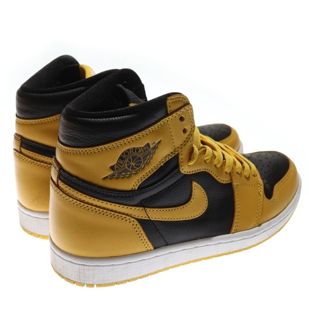 NIKE(ナイキ) AIR JORDAN1 RETRO HIGH OG POLLEN 555088-701 エアジョーダン 1 レトロ パラン ハイカットスニーカー US7.5/25.5cm ブラック/イエロー