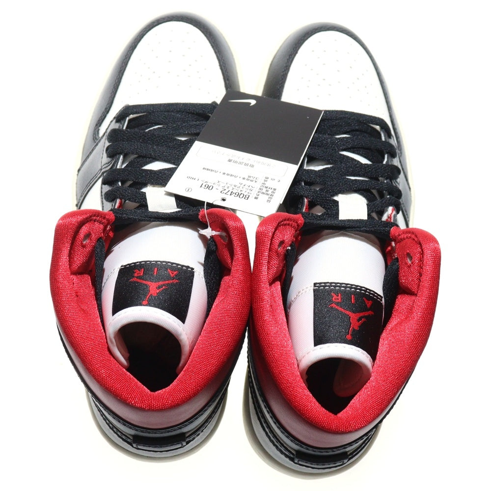 NIKE(ナイキ) WMNS AIR JORDAN 1 MID GYM RED BQ6472-061 ウィメンズ エアジョーダン ジムレッド ミッドカットスニーカー レッド/ブラック US9/26.0cm レディース